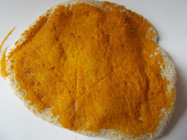 Отпечатки листов на тесте . Отпечатки листов на тесте .