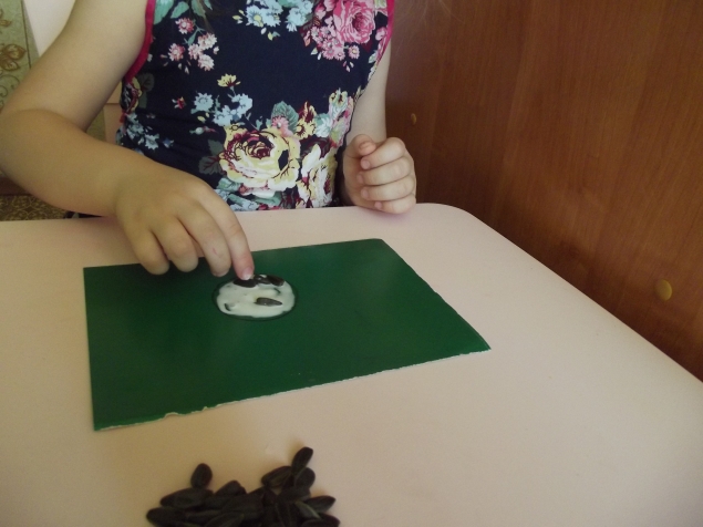 Аппликация " Подсолнух ".