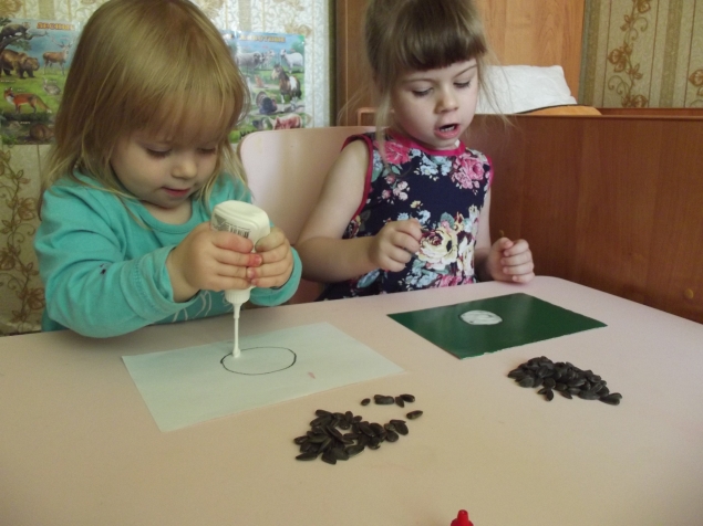 Аппликация " Подсолнух ".