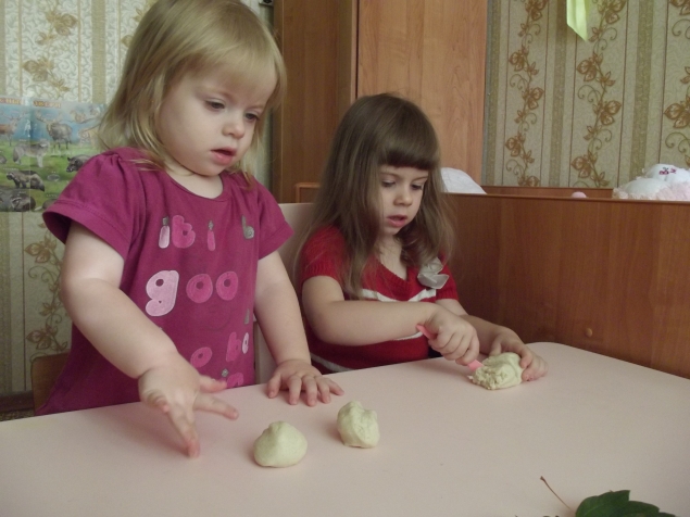 Отпечатки листов на тесте . Отпечатки листов на тесте .