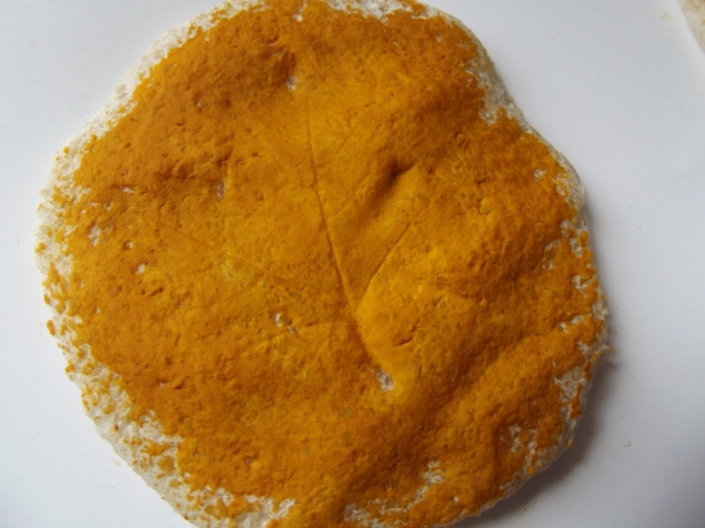 Отпечатки листов на тесте . Отпечатки листов на тесте .