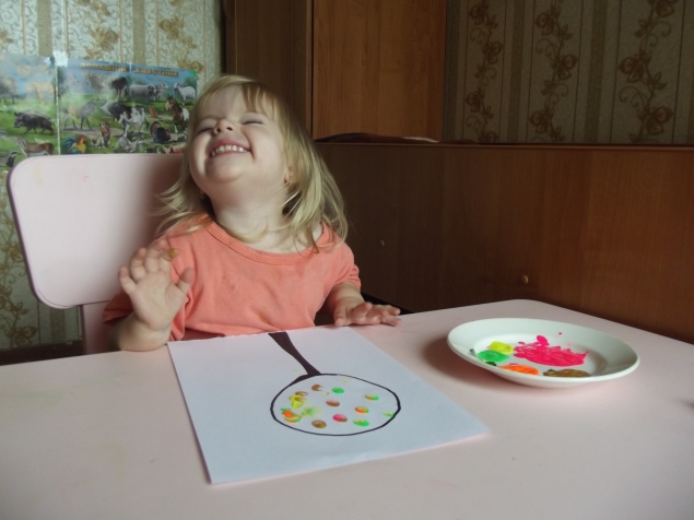 Пальчиковое рисование " Дерево ". Пальчиковое рисование " Дерево ".