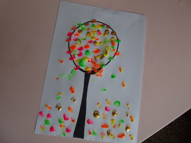 Пальчиковое рисование " Дерево ". Пальчиковое рисование " Дерево ".