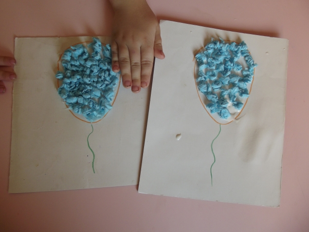 Аппликация " Воздушный шарик " . Аппликация " Воздушный шарик " .