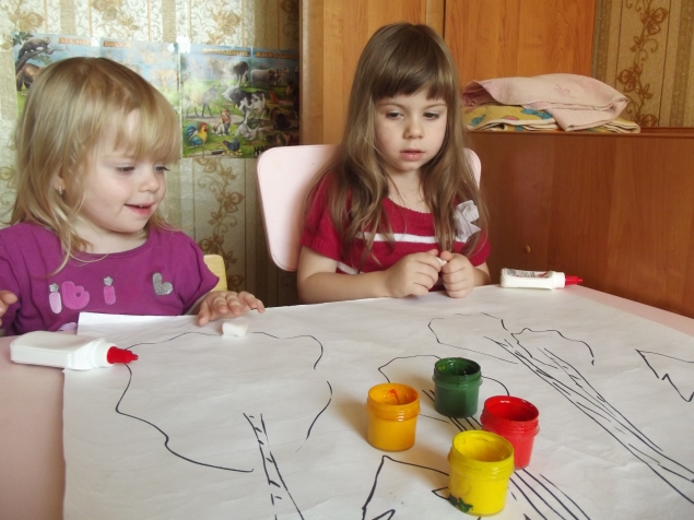 Раскрашиваем деревья . Раскрашиваем деревья .