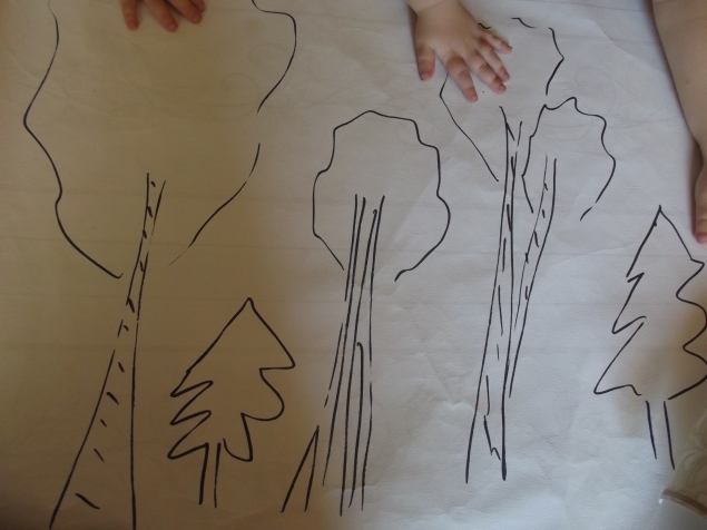 Раскрашиваем деревья . Раскрашиваем деревья .