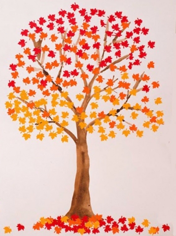 Осенние деревья .