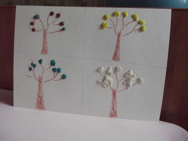 Времена года . Аппликация . Времена года . Аппликация .