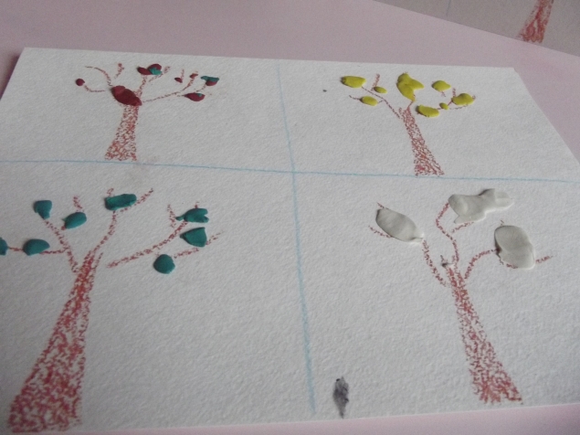 Времена года . Аппликация . Времена года . Аппликация .