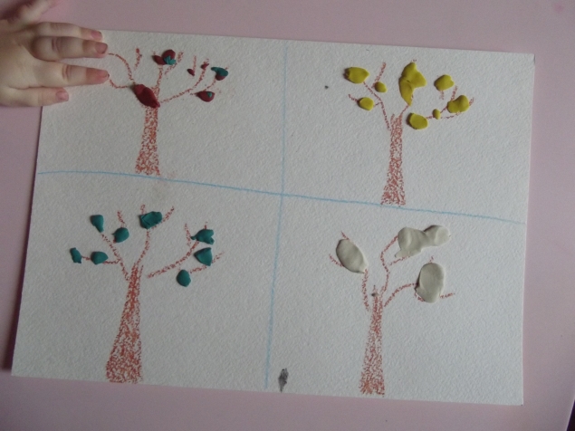 Времена года . Аппликация . Времена года . Аппликация .