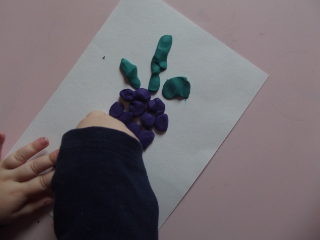 Аппликация " Виноград " . Аппликация " Виноград " .