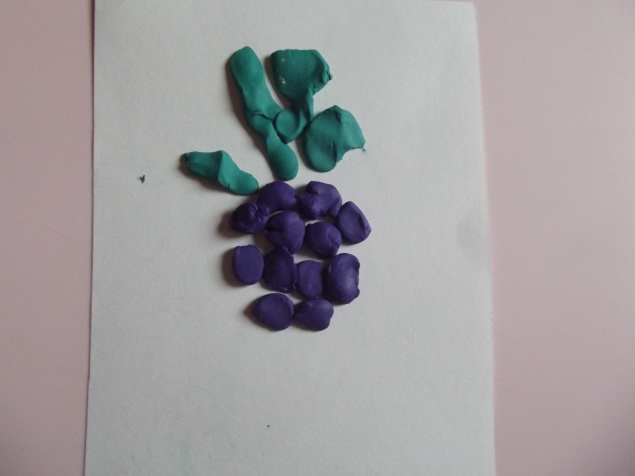 Аппликация " Виноград " . Аппликация " Виноград " .