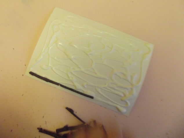 Аппликация из веточек .