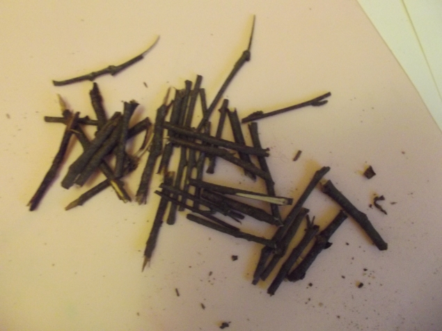 Аппликация из веточек .