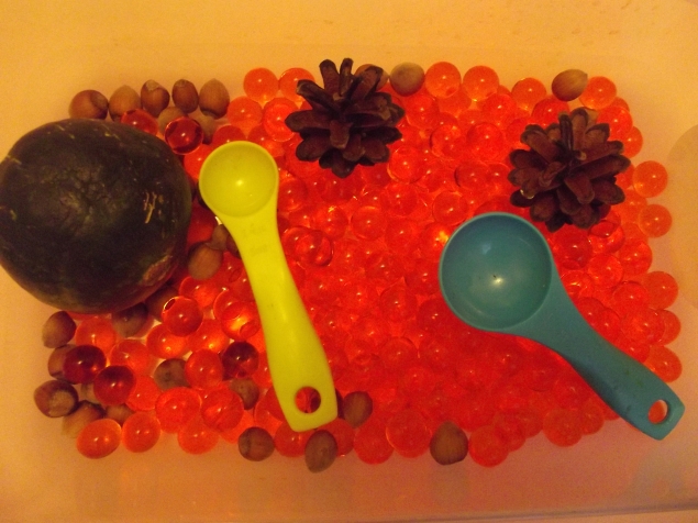 Сенсорная коробка - осенняя .