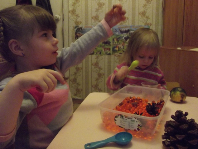 Сенсорная коробка - осенняя .