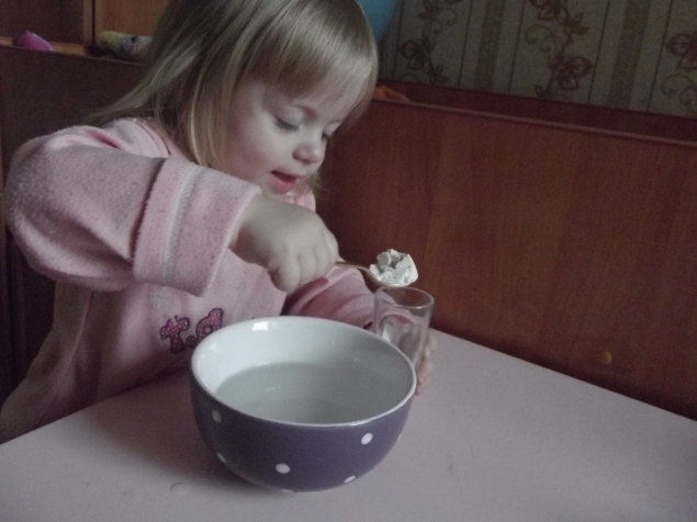 Опыт с водой .