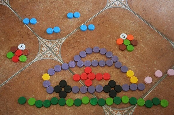 Поделки из крышек .