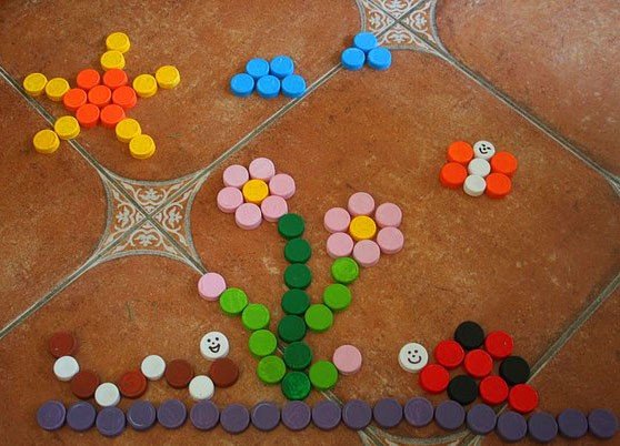 Поделки из крышек .