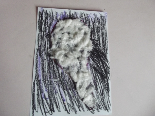 Аппликация " Привидение " . Аппликация " Привидение " .