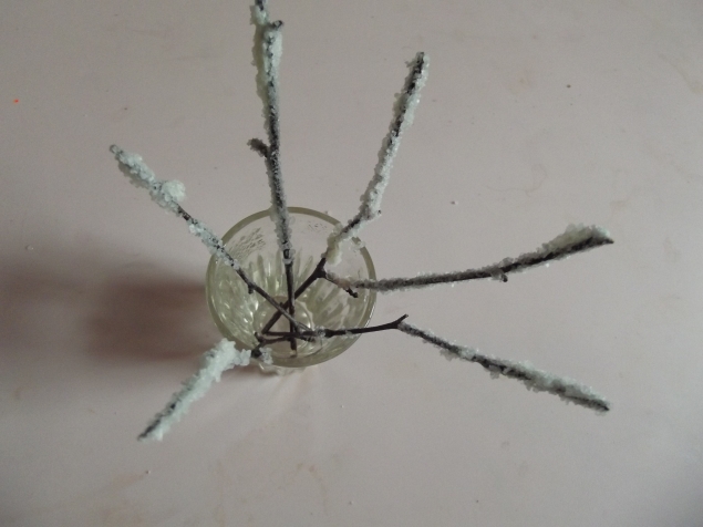 Веточки в снегу . Веточки в снегу .