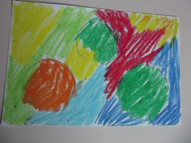 Елочка в технике граттаж .