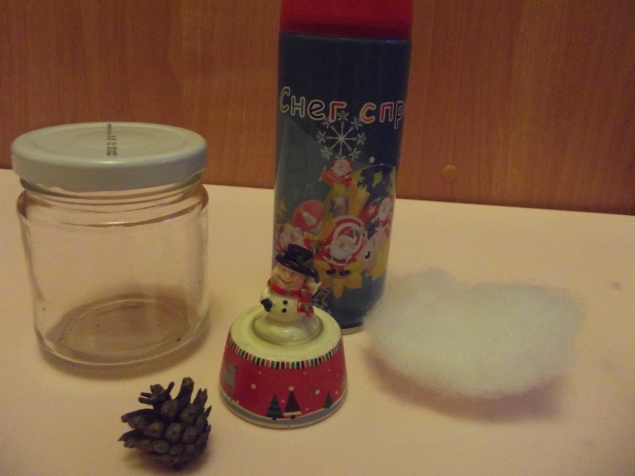 Банка с снеговиком . Банка с снеговиком .