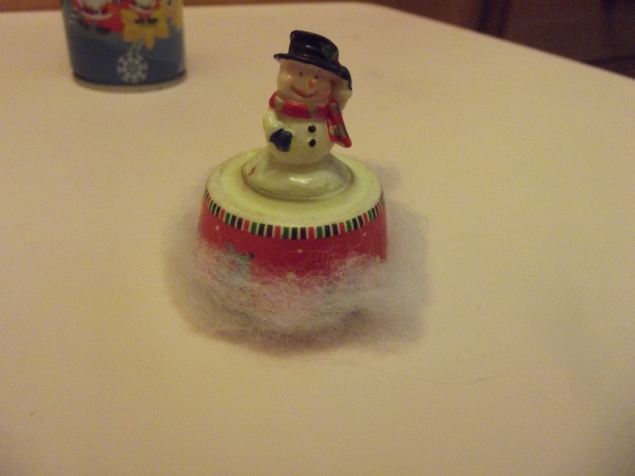 Банка с снеговиком . Банка с снеговиком .