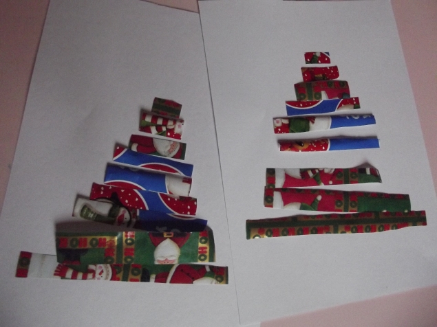 Елочки из бумаги .