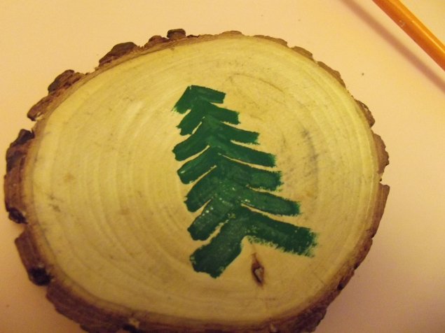 Рисование на дереве .