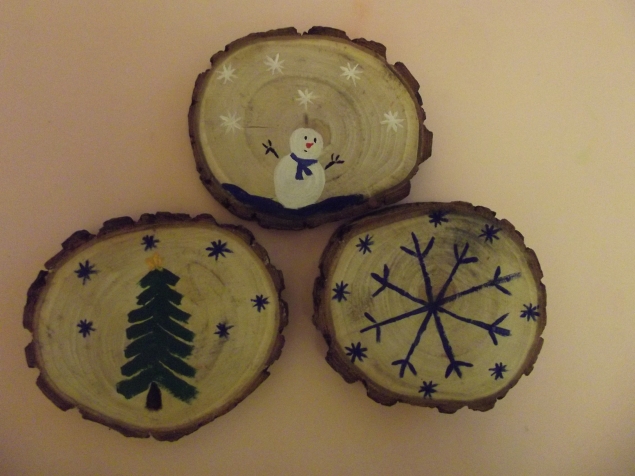 Рисование на дереве .