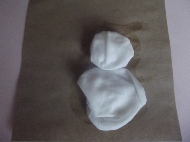 Снеговик из салфеток . Снеговик из салфеток .