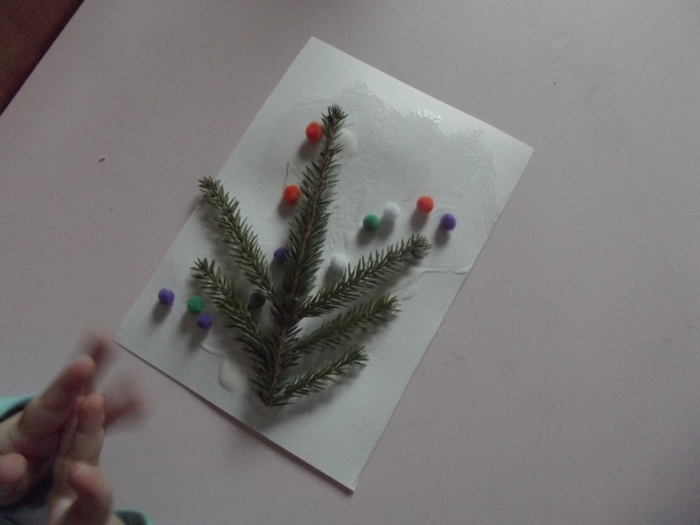 Открытка с елочкой .