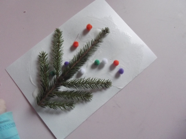 Открытка с елочкой .