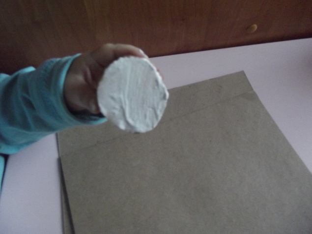 Отпечатки картошкой .