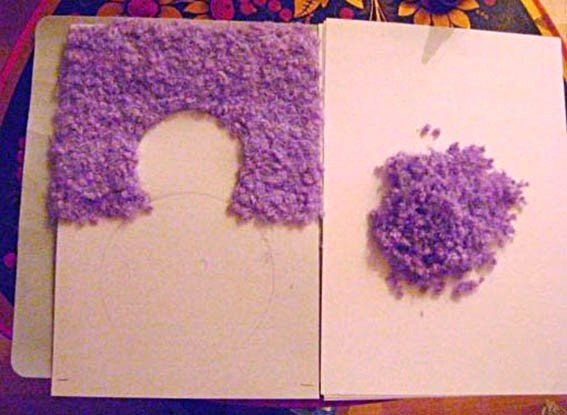 Снеговик из ниток .