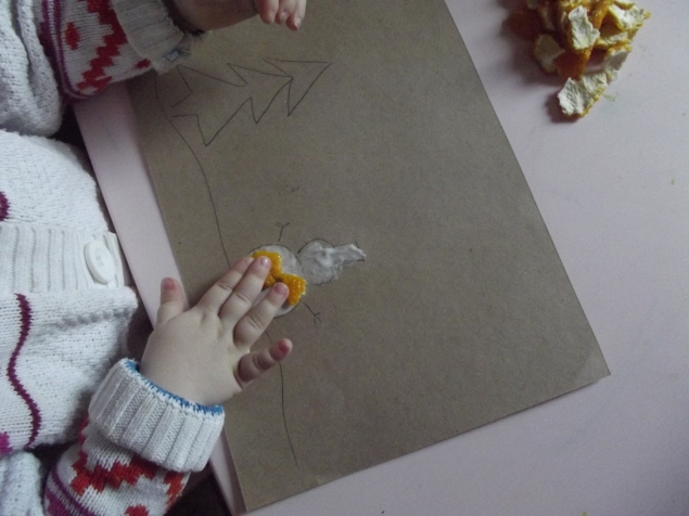 Мандариновая аппликация .