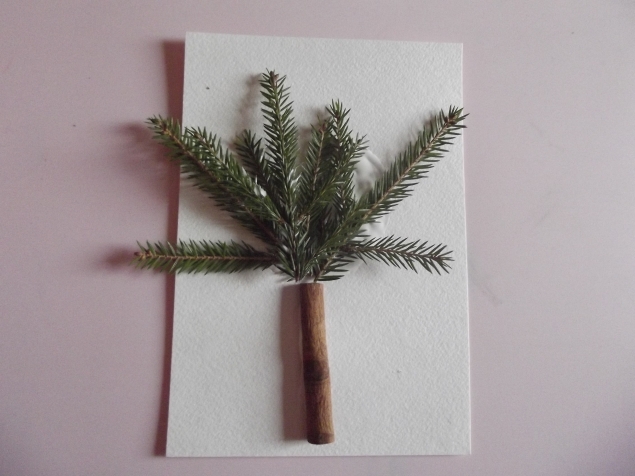 Открытка с елкой .