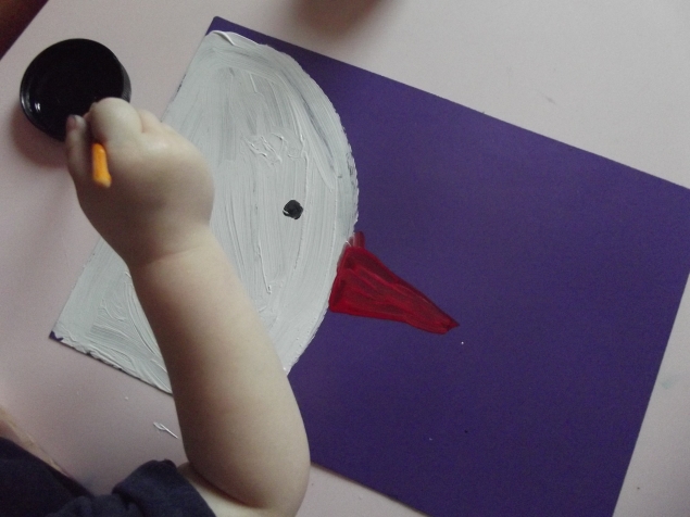 Рисунок " Снеговик ".