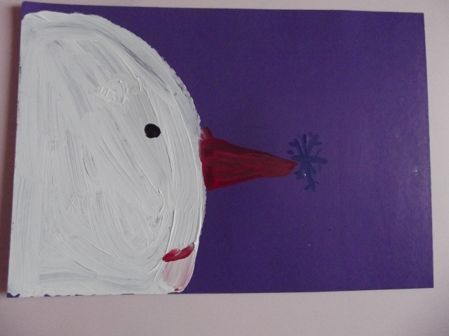 Рисунок " Снеговик ".