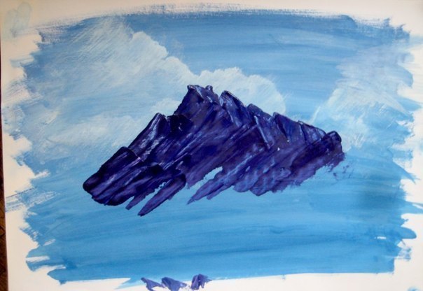 Зимний пейзаж .