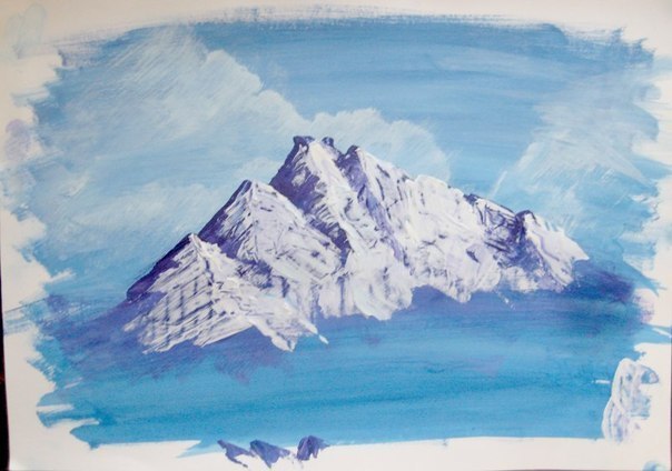 Зимний пейзаж .