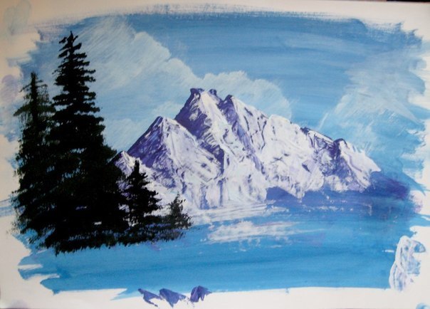 Зимний пейзаж .