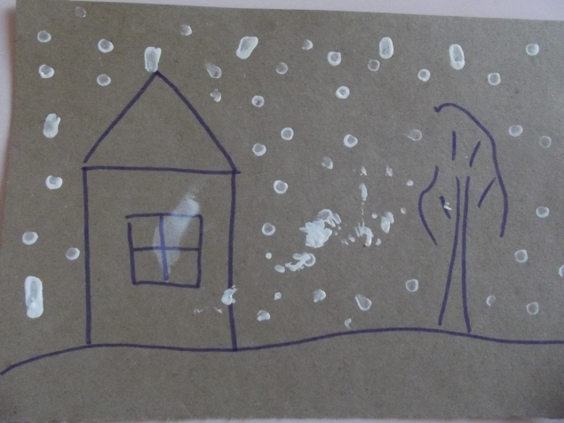 Снег . Снег .