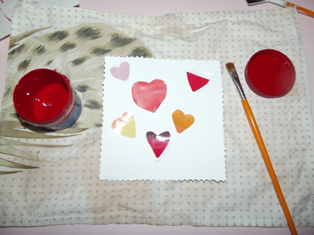 Аппликация из палитр .