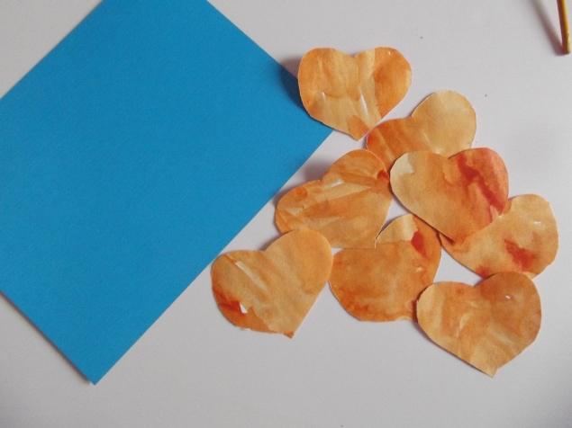 Цветные сердечки . Цветные сердечки .