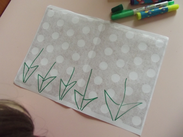 Открытка с тюльпанами . Открытка с тюльпанами .