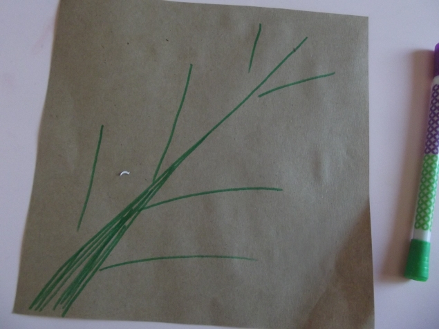 Ветка с цветами .