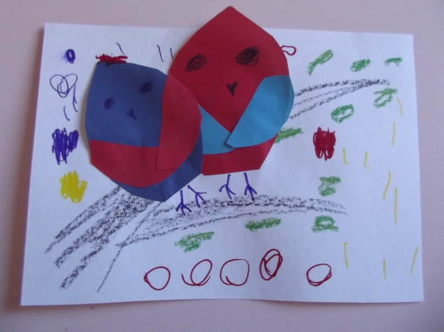 Птички на ветке . Птички на ветке .