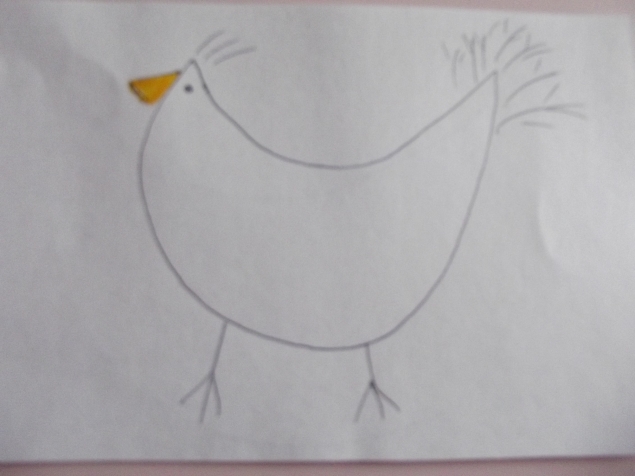 Яркая курочка .